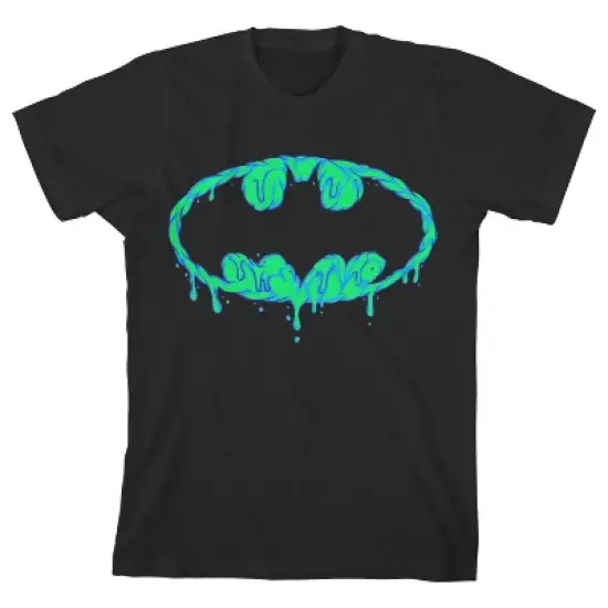 Batman Slime Logo Black T-shirt Toddler Boy to Youth Boy image {3}