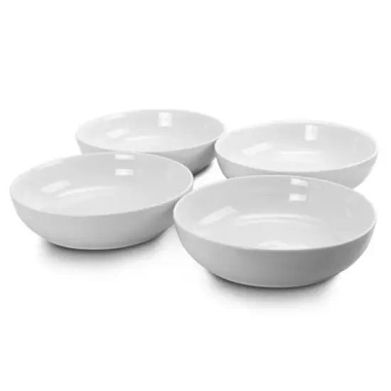 Gibson Home 4 Piece Extra Wide 8.5 in. Stoneware Dinner and Serving Bowls in White image {6}