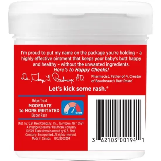 Boudreaux's Butt Paste Baby Diaper Rash Cream Maximum Strength - 14oz image {3}