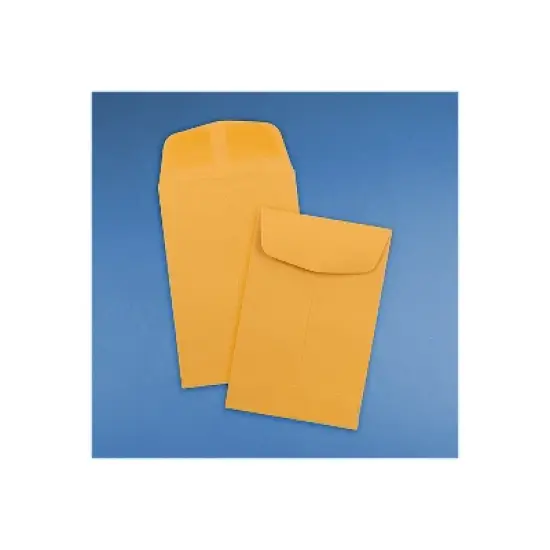 JAM Paper #4 Coin Business Envelopes 3" x 4.5" Brown Kraft Manila 50/Pack 356731206C image {3}