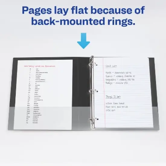 Avery Durable View 3 Ring Binder, 5 Inch EZD Rings, 1 Black Binder (46039) image {6}