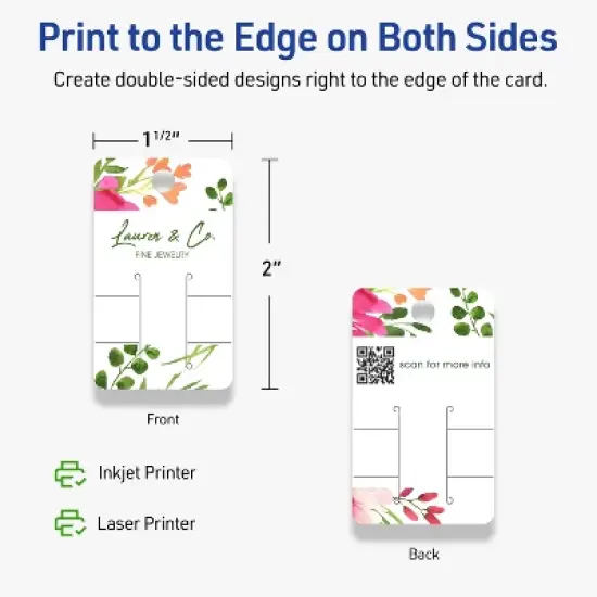 Avery Rounded Slot Tags, 1-1/2" x 2-1/2", Matte White, 250 Total image {5}