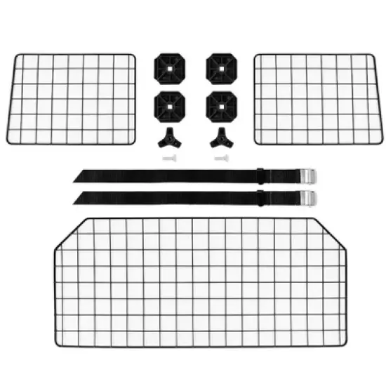 MPM Dog Car Barrier, Adjustable Large Universal-Fit Heavy-Duty Wire Mesh Dog Guard, Travel Car Accessories, for SUVs, Van, Vehicles, Truck Cargo Area image {4}