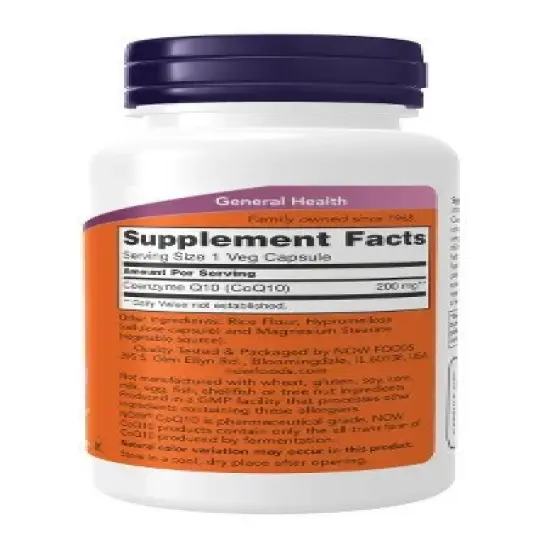 CoQ 10, 200 mg by Now Foods  -  60 VegCap image {1}