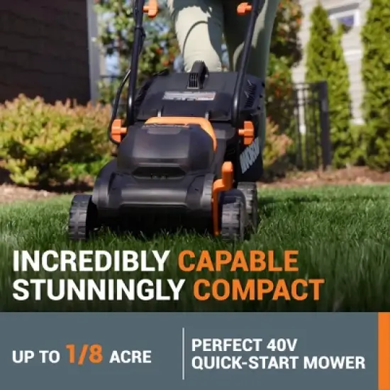 Worx WG779 40V Power Share 4.0Ah 14" Cordless Lawn Mower (Battery and Charger Included) image {2}