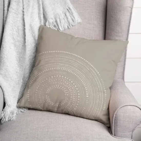 Creative Products Gray Circle Dot Pattern 18x18 Indoor / Outdoor Pillow image {2}