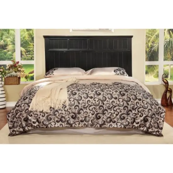Twin Dakota Adjustable Wood Headboard Black - HOMES: Inside + Out image {2}