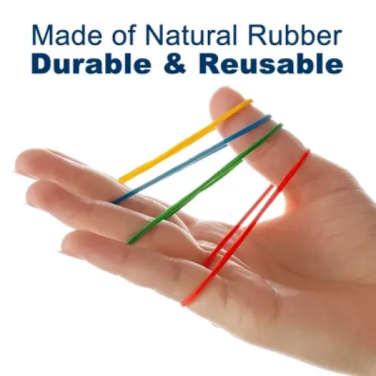 LotFancy 600Pcs Colored Rubber Bands for Office Supplies, Tie Dye, Size 16 (2 1/2" x 1/16") image {5}