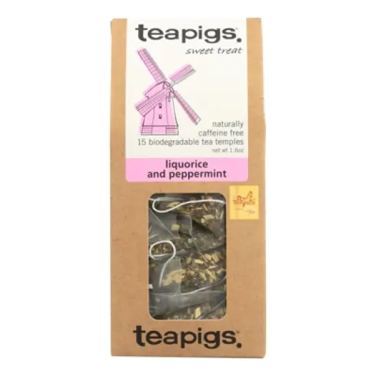 Teapigs Licorice & Peppermint Tea - Case of 6/15 Bags image {1}