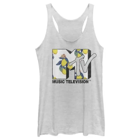 Women's MTV Flower Logo Racerback Tank Top image {2}
