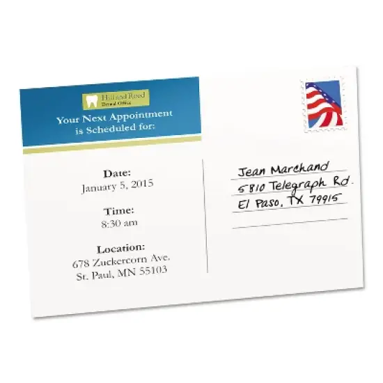 Avery Postcards Color Laser Printing 4 x 6 Uncoated White 2 Cards/Sheet 80/Box 5889 image {2}