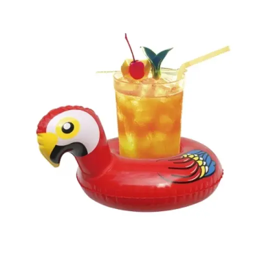 Northlight Inflatable Floating Parrot Swimming Pool Drink Holder - 10" image {5}