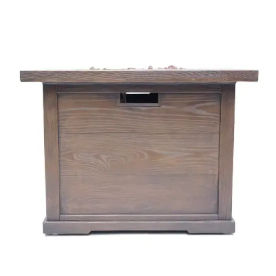 GDFStudio Ellesmere Outdoor 40,000 BTU Lightweight Concrete Square Fire Pit image {3}