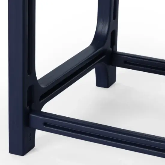 WestinTrends Azura 2-Piece HDPE Plastic Adirondack Patio Chair With 18" Side Table Set, Navy Blue image {12}