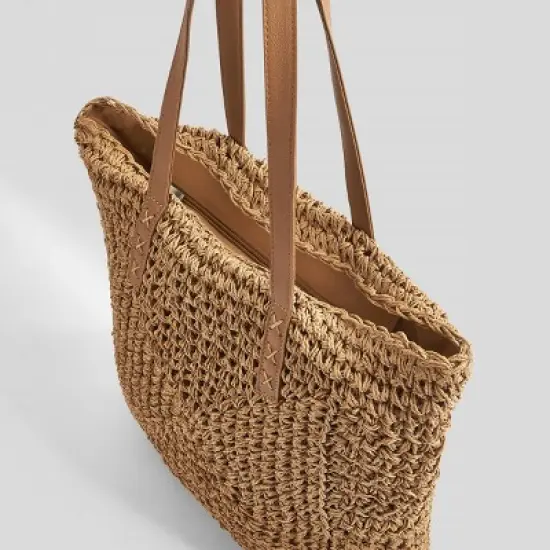 Handwoven Straw Tote Bag - Cupshe image {2}