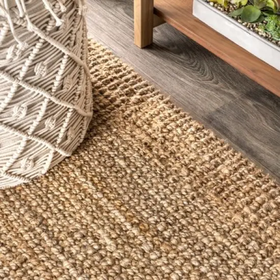 Para Hand Woven Chunky Jute with Fringe Area Rug - JONATHAN Y image {6}