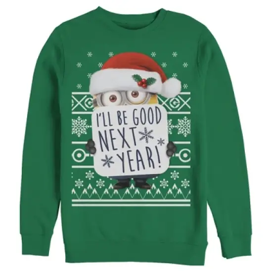 Men's Despicable Me Christmas Good Minion Sweatshirt image {3}
