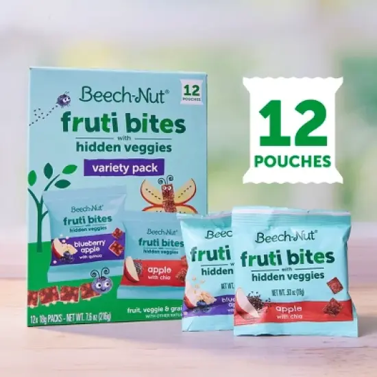 Beech-Nut Hidden Veggies Fruit Bites Blueberry Apple Quinoa Baby Food - 7.6oz image {7}