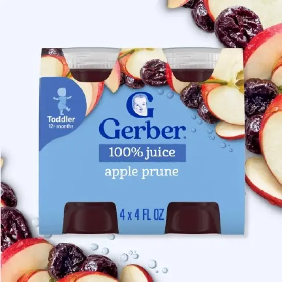 Gerber Toddler Apple Prune Juice - 4ct/16 fl oz image {1}