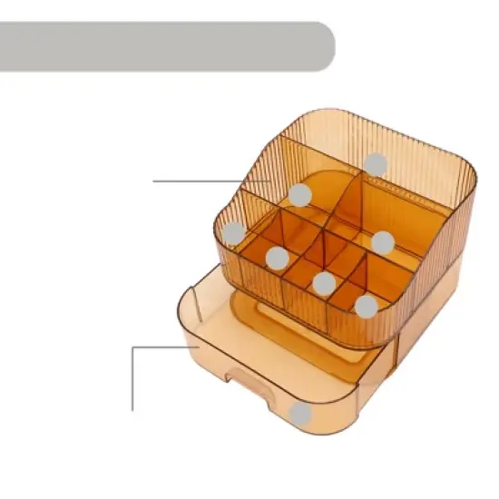 Unique Bargains Seven Grids Makeup Organizer for Lotions Brushes 1 Set image {2}