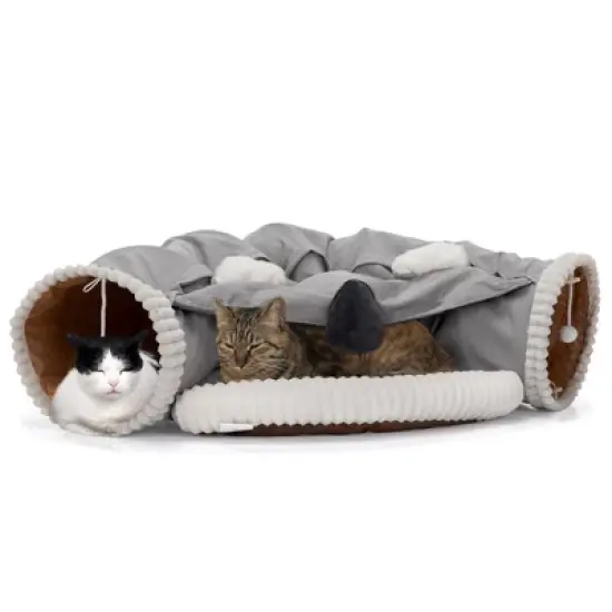 Sandinrayli Cat Tunnel Bed, 2-in-1 Collapsible Bed for Indoor Cats image {5}