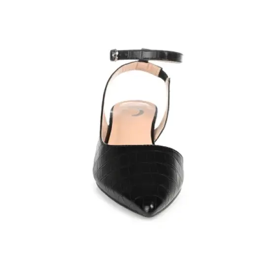 Journee Collection Womens Keefa Pointed Toe Low Block Heel Pumps image {5}