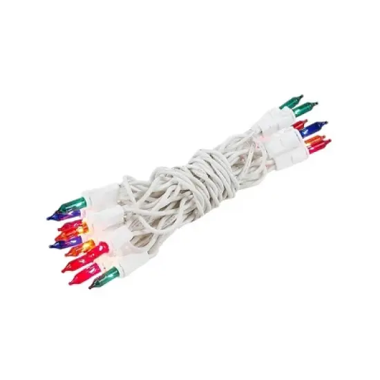 Novelty Lights 20 Light Christmas Craft Mini Light Set, Non-Connectable, White Wire, 8' Long image {8}