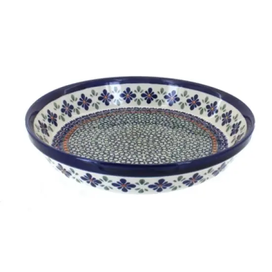 Blue Rose Polish Pottery 879 Zaklady Pie Plate image {12}