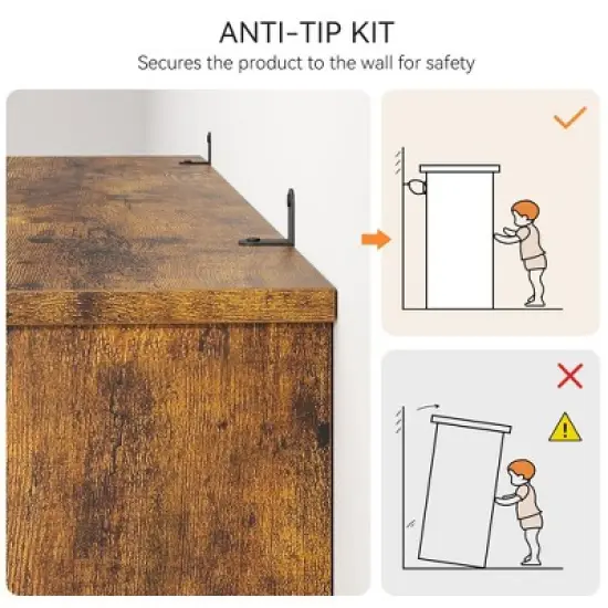 5 Tier Book Shelf Farmhouse Bookcase Open Storage Shelves 31.4" x 12.7" x 67.4" Book Case image {2}