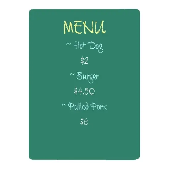 Flipside Products Green Chalk Board, 9.5" x 12", Pack of 6 image {2}