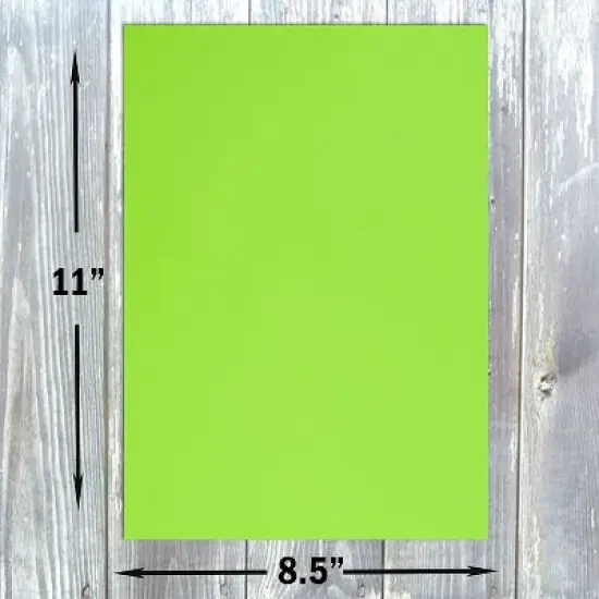 Hamilco Colored Cardstock Scrapbook Paper 8.5" x 11" Lime Green Color Card Stock Paper 50 Pack image {1}
