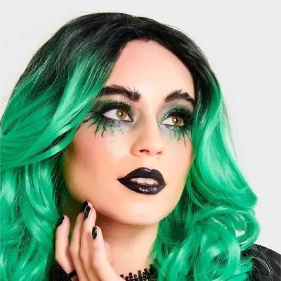 Adult Premium Wig Green Sorceress - Hyde and EEK! Boutique&trade; image {2}