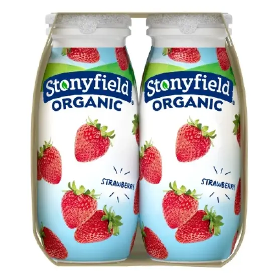 Stonyfield Organic Kids' Strawberry Yogurt Smoothies - 12pk/3.1 fl oz Bottles image {3}