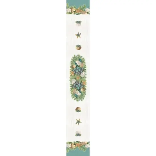 Laural Home Christmas by the Sea Rectangle Table Runner image {2}
