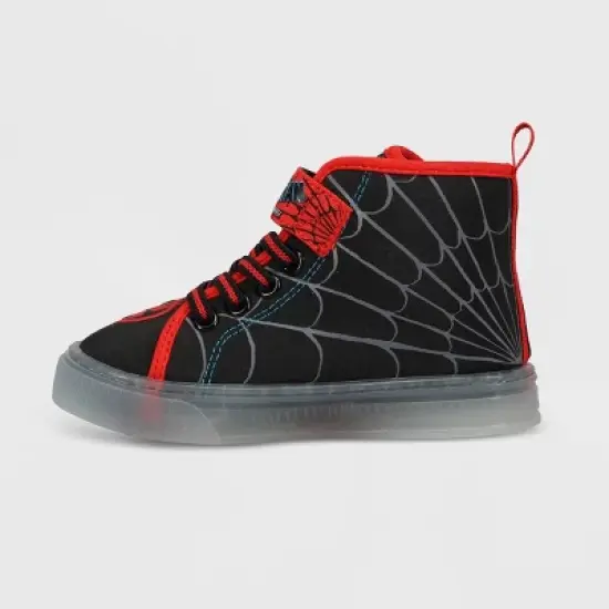 Toddler Boys' Marvel Spider-Man Hi-Top Sneakers - Black image {2}