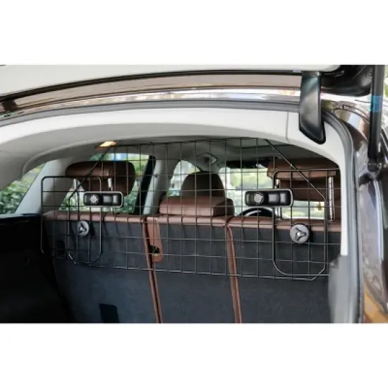 PawsMark Adjustable Large Pet Barrier Gate For SUV's, Cars Vans and Vehicles Safety Car Divider for Dogs Pets, Heavy Duty Universal Fit image {4}