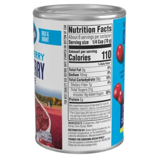 Ocean Spray Whole Berry Cranberry Sauce - 14oz image {9}