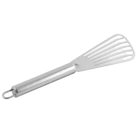 Unique Bargains Home Kitchen Stainless Steel Slotted Barbecue Spatulas and Turners Silver Tone 1 Pc image {2}