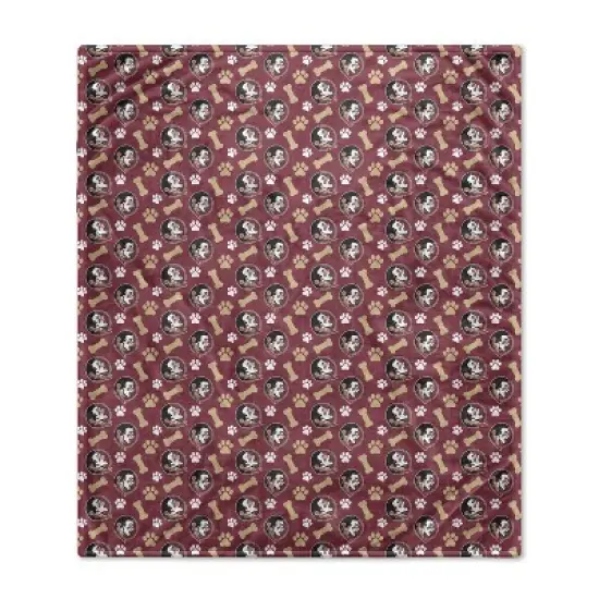 NCAA Florida State Seminoles Bones Repeat Pet Blanket image {1}