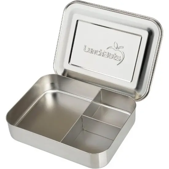 LunchBots Large Trio Stainless Steel Bento Box image {7}