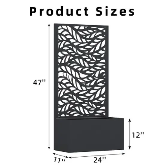 PexFix  Metal Wall Planter Box with Trellis for Climbing Plants image {6}