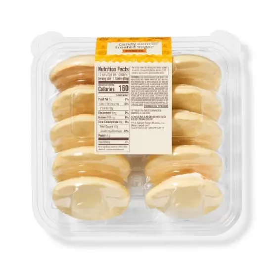 Halloween Candy Corn Frosted Sugar Cookies - 13.5oz/10ct - Favorite Day&trade; image {1}