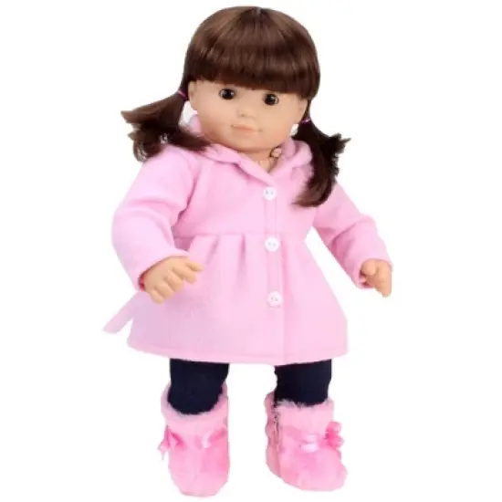 Sophia&rsquo;s Winter Coat, Hat and Boots Set for 15'' Dolls, Light Pink image {2}