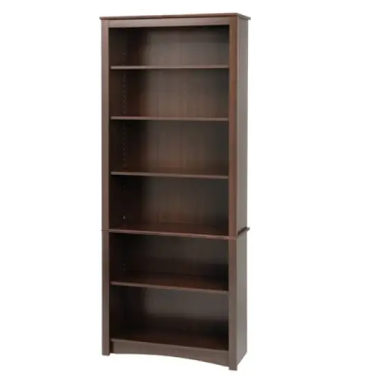 6 Shelf Bookcase Espresso - Prepac image {3}