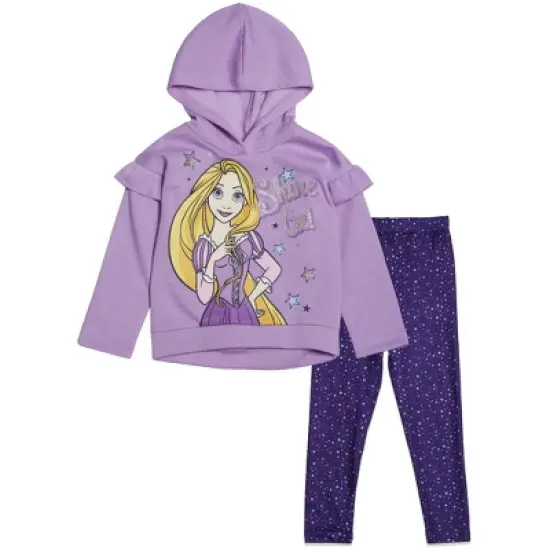 Disney Princess Mulan Rapunzel Jasmine Ariel Belle Cinderella Tiana Tinker Girls Pullover Hoodie Legging Toddler to Big Kid image {13}
