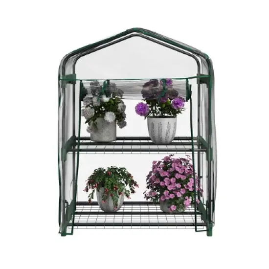 Home-Complete 2 Tier Greenhouse with PVC Cover image {7}