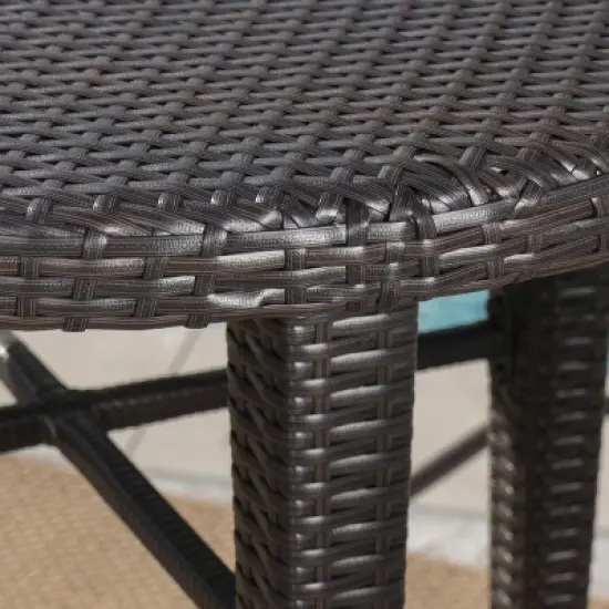 Dominica 5pc Wicker Round Bar Set Multibrown/Light Brown - Christopher Knight Home image {4}