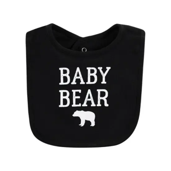 Hudson Baby Infant Boy Cotton Bibs, Buffalo Plaid Bear, One Size image {6}