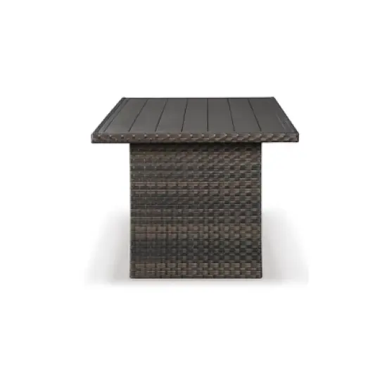 Signature Design by Ashley Contemporary Easy Isle Multi-Use Table  Dark Brown/Beige image {2}