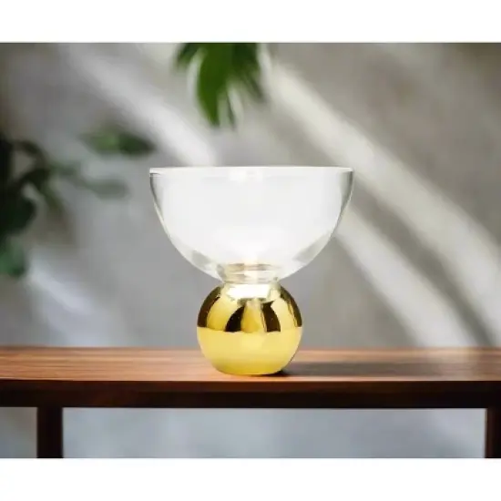 Classic Touch Set of 4 Dessert Bowls on Gold Ball Pedestal, 3.75" image {1}